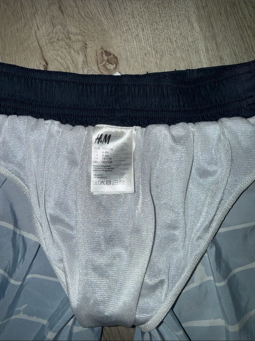 H&M Navy and Light Blue Boys Swim Trunks